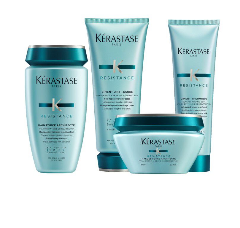 Kérastase Résistance Complete Strengthening Routine Haircare Bundle for Damaged Hair